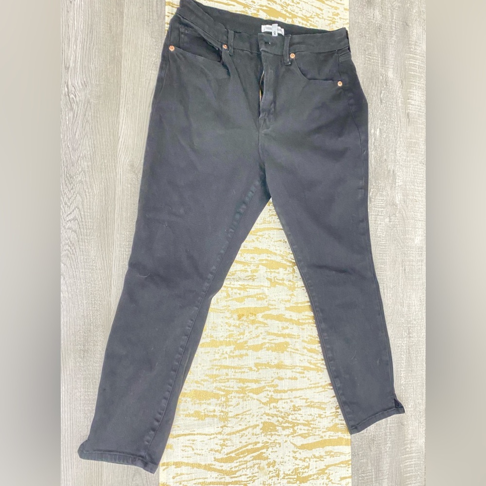Good American cropped black jeans